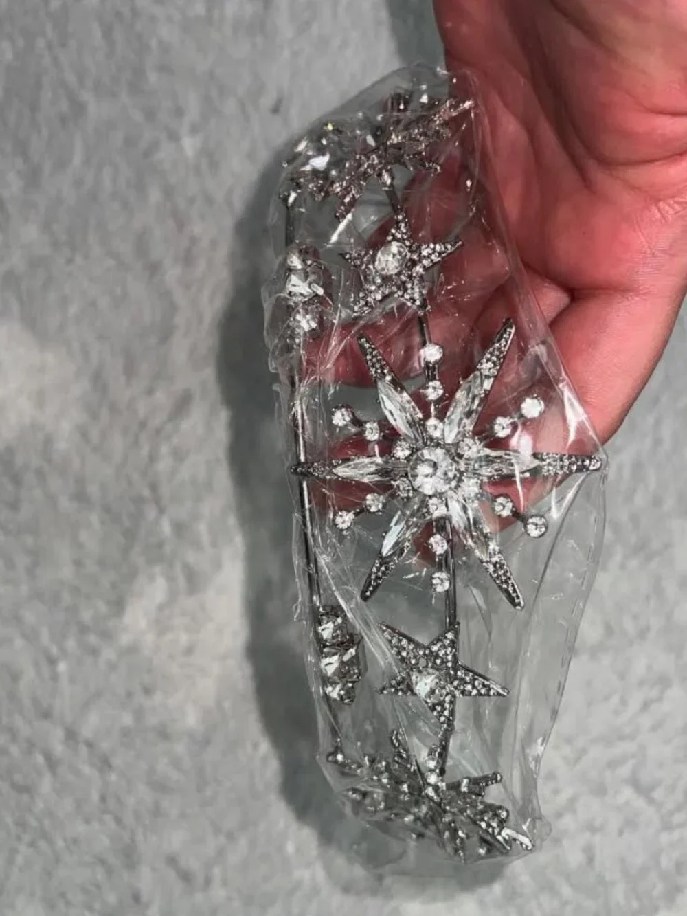 Silver Diamond Jewel Crown Tiara Headpiece NWT NIB